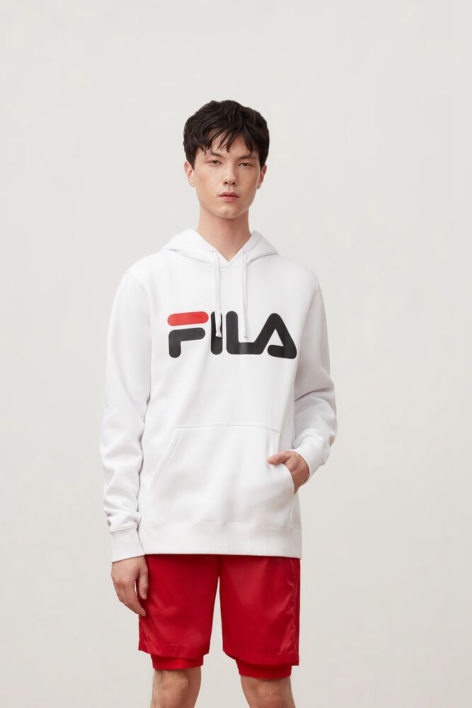 Fila Hoodie Panske Flori Biele - XQWUP8429